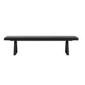 hyde black dining bench front