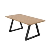 hyde natural oak dining table angle