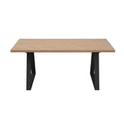 hyde natural oak dining table front
