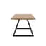 hyde natural oak dining table side