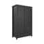 ives black 2 door wardrobe angle