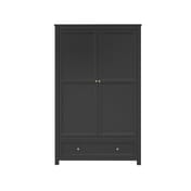 ives black 2 door wardrobe front