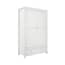 ives white 2 door wardrobe angle