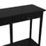 jackson matte black console table close up