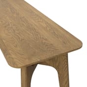 kitt smoked oak console table close up