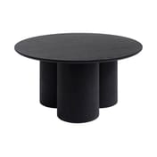 lane black round coffee table front