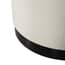 lara ivory boucle large pouffe close up
