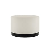 lara ivory boucle large pouffe front