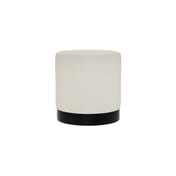 lara ivory boucle small pouffe front