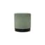 lara sage velvet small pouffe front