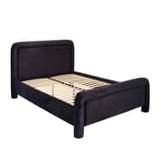 leonnie black velvet double bed angle