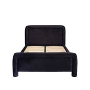 leonnie black velvet double bed front