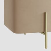 lola beige velvet storage ottoman close up