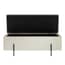 lola ivory boucle storage ottoman lid open