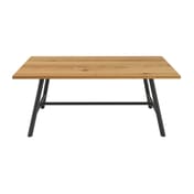 louie tawny oak dining table side