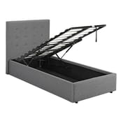 lucca plus grey 3ft single bed frame