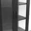 marsh black glass display cabinet close up