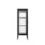 marsh black glass display cabinet side