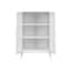marsh white glass display cabinet doors open