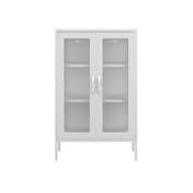 marsh white glass display cabinet front