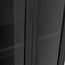mase black tall glass display cabinet close up
