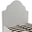 monterey grey stripe bed fabric close up