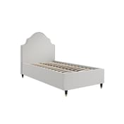 monterey grey stripe single bed angle