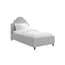 monterey light grey single bed dressed