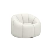 nao ivory boucle swivel chair angle