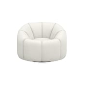 nao ivory boucle swivel chair front