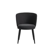 nova black velvet dining chair front