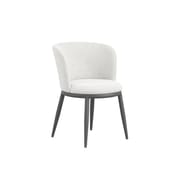 nova ivory boucle dining chair angle