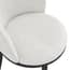 nova ivory boucle dining chair close up