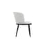 nova ivory boucle dining chair side