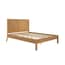 palms smoked oak king size bed angle