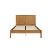 palms smoked oak king size bed front
