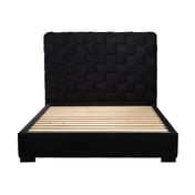 pasadena black upholstered king size bed front