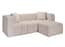 peninsula oyster sofa with pouffe chaise angle