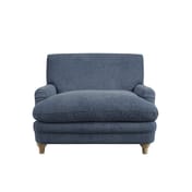 plumpton denim blue weave armchair front