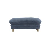plumpton denim blue weave footstool front