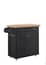 portland black oak kitchen trolley cart angle