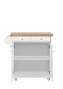 portland white kitchen island natural top angle