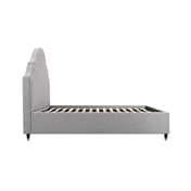 quince light grey upholstered bed side