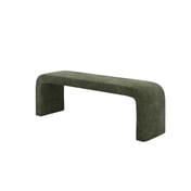ren basil green boucle bench angle
