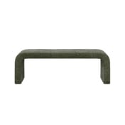 ren basil green boucle bench front