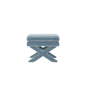 rhode ice blue velvet stool back