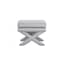 rhode light grey linen stool front