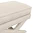 rhode stone linen stool close up
