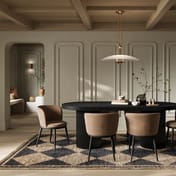 rina black dining table taupe chairs room