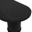 rina black oval dining table close up